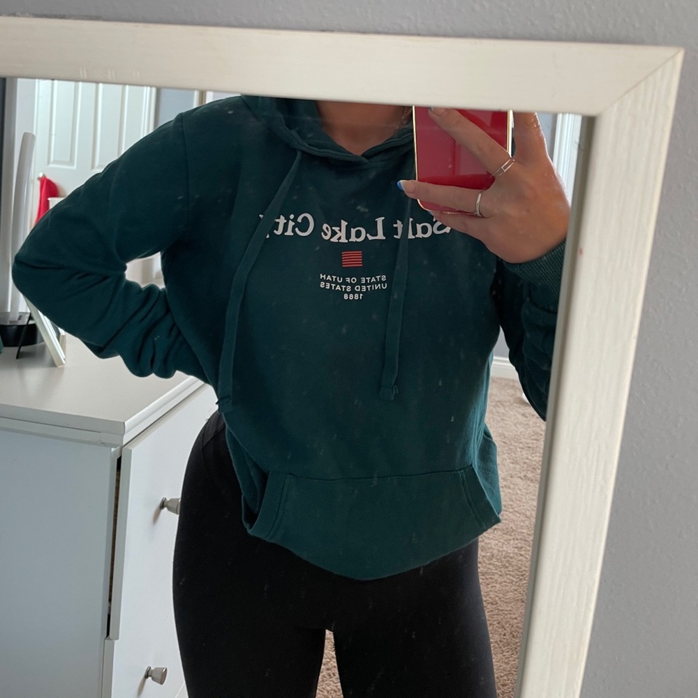 Vintage Green Salt Lake City Hoodie